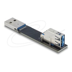 Delock - USB adaptér - USB (M) rovné do USB (F) rotating - rychlost prenosu dat až 10 Gbps