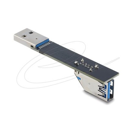 Delock - USB adaptér - USB (M) rovné do USB (F) dolu zahnutý - rychlost prenosu dat až 10 Gbps