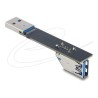 Delock - USB adaptér - USB (M) rovné do USB (F) dolu zahnutý - rychlost prenosu dat až 10 Gbps