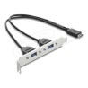 USB Type-E Key A male to 2 x USB 5 Gbps, USB Type-E Key A male to 2 x USB 5 Gbps