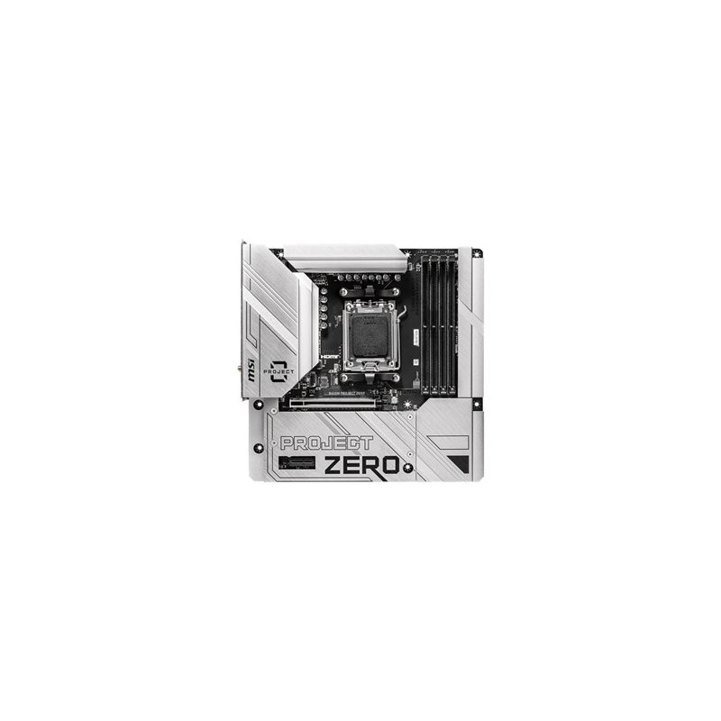 MSI B650M PROJECT ZERO - Základní deska - mikro ATX - Socket AM5 - AMD B650 Čipová sada - USB 3.2 Gen 1, USB 3.2 Gen 2, USB-C
