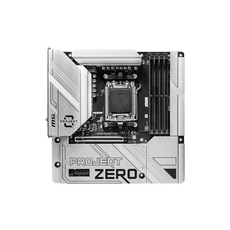 MSI B650M PROJECT ZERO - Základní deska - mikro ATX - Socket AM5 - AMD B650 Čipová sada - USB 3.2 Gen 1, USB 3.2 Gen 2, USB-C