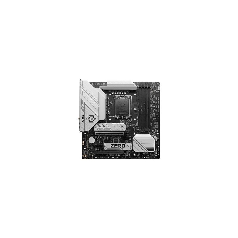 MSI B760M PROJECT ZERO - Základní deska - mikro ATX - zásuvka LGA1700 - B760 Čipová sada - USB 3.2 Gen 1, USB 3.2 Gen 2, USB-C