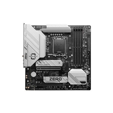 MSI B760M PROJECT ZERO - Základní deska - mikro ATX - zásuvka LGA1700 - B760 Čipová sada - USB 3.2 Gen 1, USB 3.2 Gen 2, USB-C