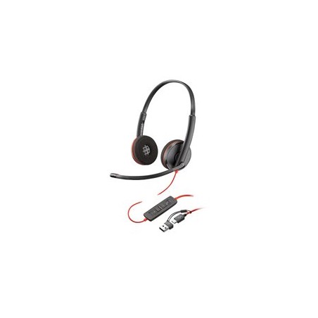 HP Poly Blackwire C3225 - Blackwire 3200 Series - náhlavní souprava - náhlavní - kabelové - 3.5 mm jack - černá - Certifikováno