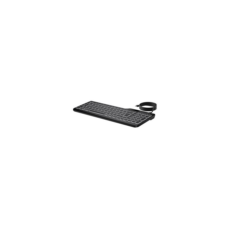 HP 405 - Klávesnice - více zařízení - 65% - compact - podsvícená - USB - QWERTY - Mezinárodní angličtina - černá