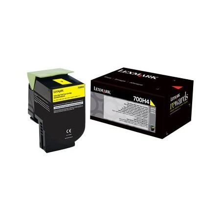 Lexmark 700H4 - Vysoká výtěžnost - žlutá - originální - kazeta s barvivem LCCP - pro Lexmark CS310dn, CS310n, CS410dn