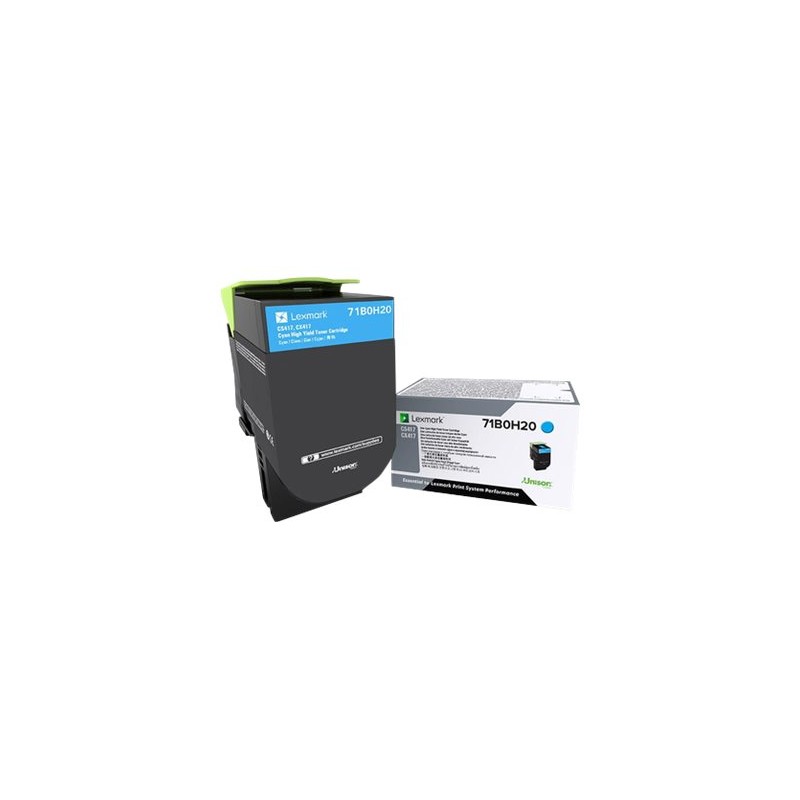 Lexmark X417 - Vysoká výtěžnost - azurová - originální - kazeta s barvivem LCCP - pro Lexmark CS417dn, CS517de, CX417de, CX517de