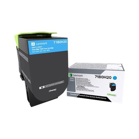 Lexmark X417 - Vysoká výtěžnost - azurová - originální - kazeta s barvivem LCCP - pro Lexmark CS417dn, CS517de, CX417de, CX517de