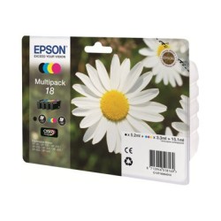 Epson 18 Multipack - 4-balení - cerná, žlutá, azurová, purpurová - originální - blistr - inkoustová cartridge (balení 6)