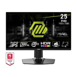 MSI LCD Gaming MAG 255PXF, 24.5", 1920 x 1080, IPS, 300Hz, 250nits, VESA 100x100, Black