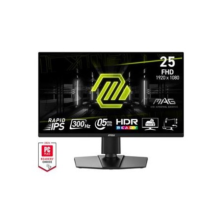 MSI LCD Gaming MAG 255PXF, 24.5", 1920 x 1080, IPS, 300Hz, 250nits, VESA 100x100, Black