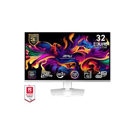 MSI LCD MPG 321URXW QD-OLED, 31.5", 3840x2160, QD-OLED, 0,03ms, VESA 100x100, White