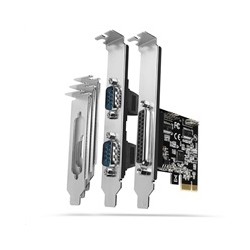 AXAGON PCEA-PSN, PCIe řadič - 1x paralelní (LPT) + 2x sériový port (RS232) 250 kbps, vč. LP