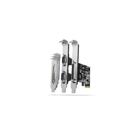 AXAGON PCEA-PSN, PCIe řadič - 1x paralelní (LPT) + 2x sériový port (RS232) 250 kbps, vč. LP