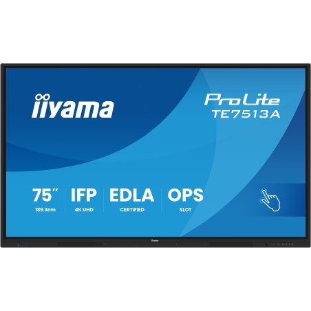 75" iiyama TE7513A-B1AG:IPS,4K,40P,EDLA
