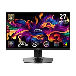 MSI LCD MAG 271QP QD-OLED X28,26.5" 2560x1440 QD-OLED,280Hz,178/178,250nits,VESA,HDMI,DP,USB-C,Audio,Black