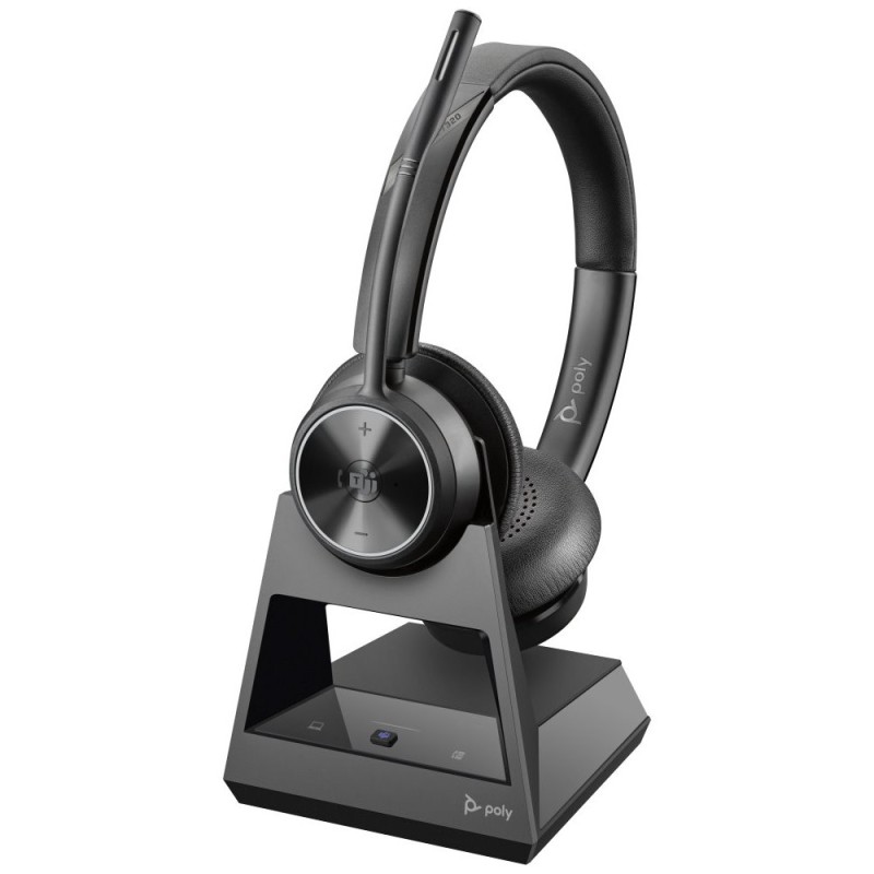 HP Poly Savi 7320-M Office - 7300 Office Series - náhlavní souprava - náhlavní - DECT - bezdrátový - černá - certifikováno pro