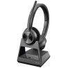 HP Poly Savi 7320-M Office - 7300 Office Series - náhlavní souprava - náhlavní - DECT - bezdrátový - černá - certifikováno pro