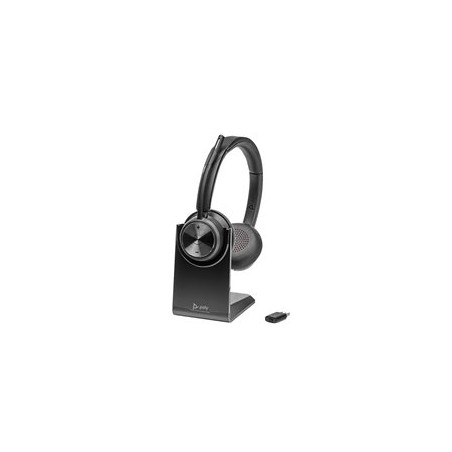 HP Poly Savi 7320 - Savi 7300 series - náhlavní souprava - náhlavní - DECT - bezdrátový - adaptér USB-A přes DECT - černá