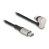 Delock - Kabel Lightning - Lightning s piny (male) úhel do 24 pin USB-C s piny (male) - 2 m - Certifikace MFI - cerná/stríbrná