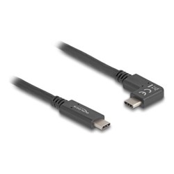 Delock - USB kabel - 24 pin USB-C (M) do 24 pin USB-C (M) pravoúhlý - USB 3.2 Gen 2 - 3 A - 1 m - USB Power Delivery (60W… 80037