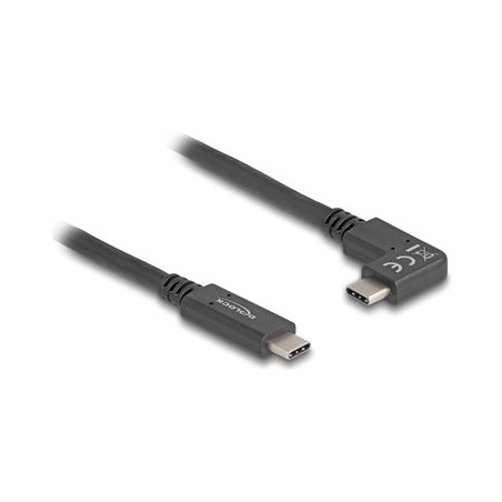 Delock - USB kabel - 24 pin USB-C (M) do 24 pin USB-C (M) pravoúhlý - USB 3.2 Gen 2 - 3 A - 1 m - USB Power Delivery (60W… 80037
