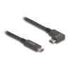 Delock - USB kabel - 24 pin USB-C (M) do 24 pin USB-C (M) pravoúhlý - USB 3.2 Gen 2 - 3 A - 1 m - USB Power Delivery (60W… 80037
