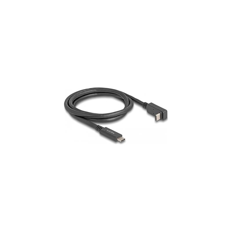 Delock - USB kabel - 24 pin USB-C (M) do 24 pin USB-C (M) pravoúhlý - USB 3.2 Gen 2 - 3 A - 1 m - USB Power Delivery (60W… 80034