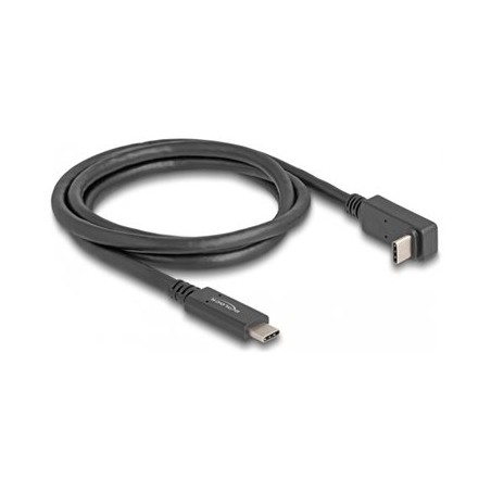 Delock - USB kabel - 24 pin USB-C (M) do 24 pin USB-C (M) pravoúhlý - USB 3.2 Gen 2 - 3 A - 1 m - USB Power Delivery (60W… 80034