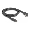 Delock - USB kabel - 24 pin USB-C (M) do 24 pin USB-C (M) pravoúhlý - USB 3.2 Gen 2 - 3 A - 1 m - USB Power Delivery (60W… 80034