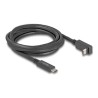 Delock - USB kabel - 24 pin USB-C (M) do 24 pin USB-C (M) pravoúhlý - 3 A - 2 m - USB Power Delivery (60W), podpora 4K144… 80035