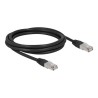 Delock - Patch kabel - RJ-45 (M) do RJ-45 (M) - 2 m - 7 mm - S/FTP - CAT 6a - neobsahuje halogen, venkovní - černá