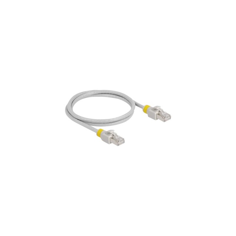 Delock - Patch kabel - RJ-45 (M) do RJ-45 (M) - 1 m - 6 mm - S/FTP - CAT 6a - bootovaný, neobsahuje halogen, provedení bez