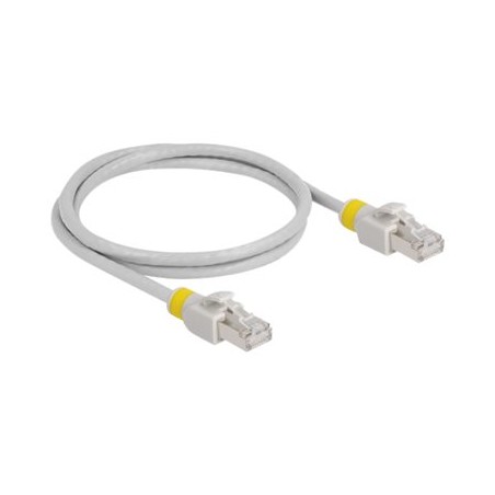 Delock - Patch kabel - RJ-45 (M) do RJ-45 (M) - 1 m - 6 mm - S/FTP - CAT 6a - bootovaný, neobsahuje halogen, provedení bez