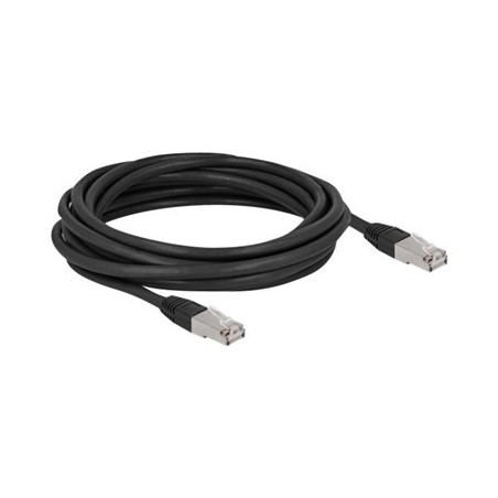 Delock - Patch kabel - RJ-45 (M) do RJ-45 (M) - 5 m - 7 mm - S/FTP - CAT 6a - neobsahuje halogen, venkovní - černá