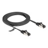 Delock - Patch kabel - RJ-45 (M) do RJ-45 (M) - 2 m - U/FTP - CAT 8.1 - provedení bez hrbolku, plochý - cerná