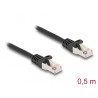Delock - Sítový kabel - RJ-50 (M) do RJ-50 (M) - 50 cm - S/FTP - provedení bez hrbolku - cerná