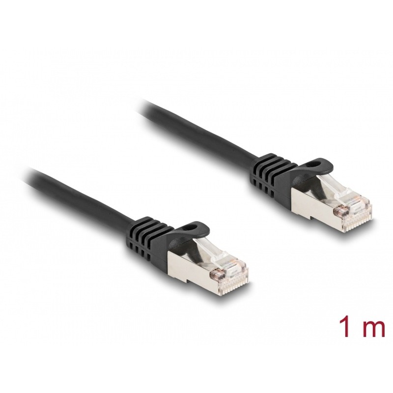 Delock - Sítový kabel - RJ-50 (M) do RJ-50 (M) - 1 m - S/FTP - provedení bez hrbolku - cerná
