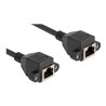 Delock - Sítový prodlužovací kabel - RJ-50 (F) s maticemi do RJ-50 (F) s maticemi - 25 cm - S/FTP - cerná