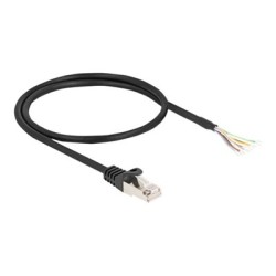 Delock - Sítový kabel - RJ-50 (M) do obnažený drát - 50 cm - S/FTP - lisovaný, provedení bez hrbolku - cerná