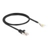Delock - Sítový kabel - RJ-50 (M) do obnažený drát - 50 cm - S/FTP - lisovaný, provedení bez hrbolku - cerná