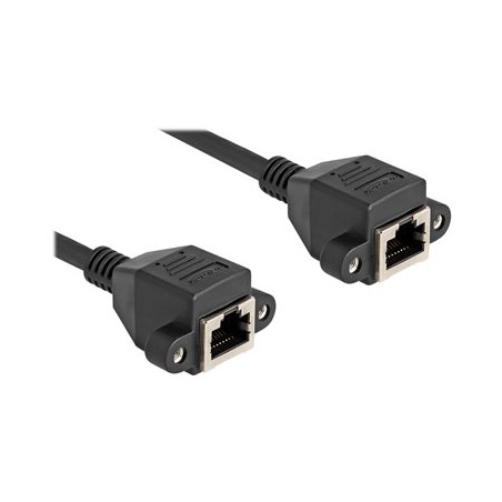 Delock - Sítový prodlužovací kabel - RJ-50 (F) s maticemi do RJ-50 (F) s maticemi - 3 m - S/FTP - cerná