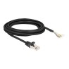 Delock - Sítový kabel - RJ-50 (M) do obnažený drát - 3 m - S/FTP - lisovaný, provedení bez hrbolku - cerná