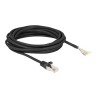 Delock - Sítový kabel - RJ-50 (M) do obnažený drát - 5 m - S/FTP - provedení bez hrbolku - cerná