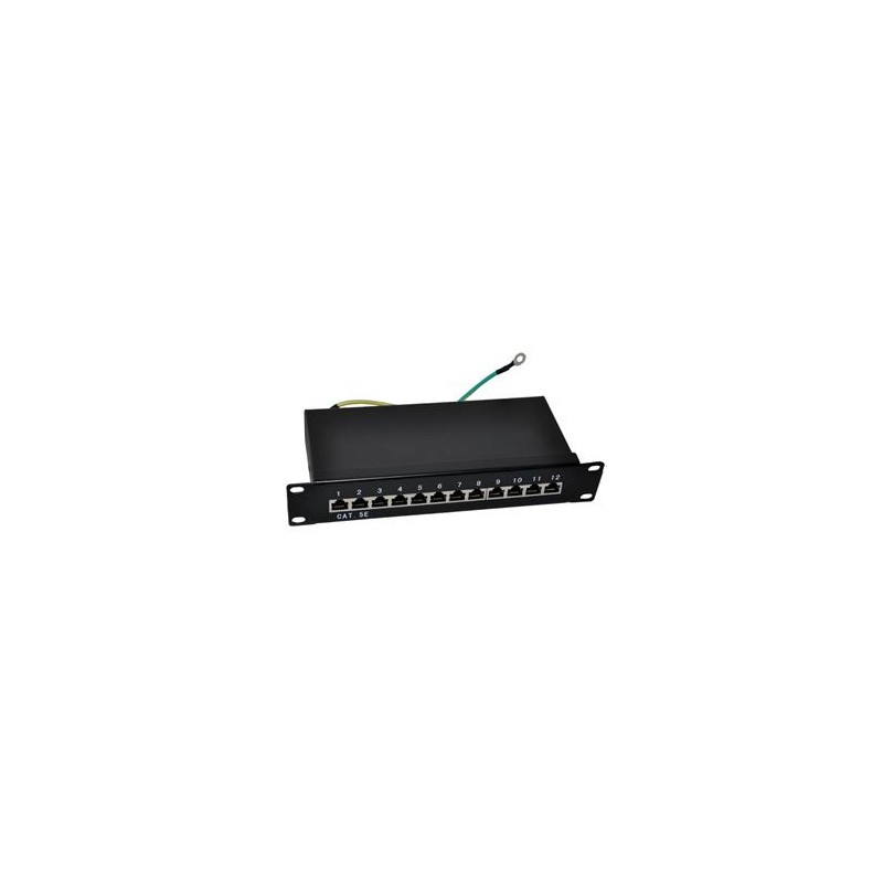 Patch panel 10“ STP Cat5e 12 portů