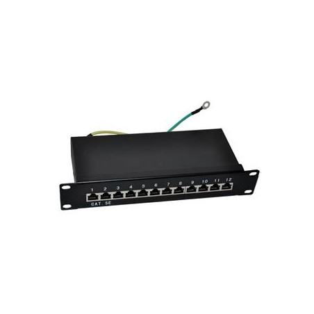Patch panel 10“ STP Cat5e 12 portů