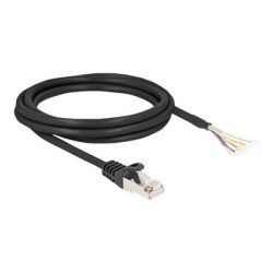 Delock - Sítový kabel - RJ-50 (M) do obnažený drát - 2 m - S/FTP - lisovaný, provedení bez hrbolku - cerná