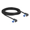 Delock - Patch kabel - RJ-45 (M) pravoúhlý do RJ-45 (M) pravoúhlý - 3 m - 6 mm - S/FTP - CAT 6a - bootovaný, neobsahuje halogen