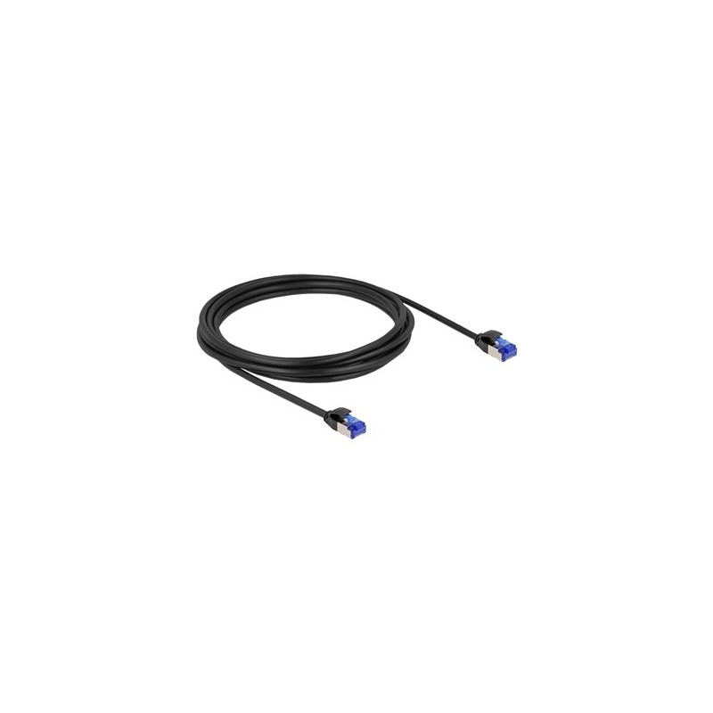 Delock - Patch kabel - RJ-45 (M) do RJ-45 (M) - 3 m - 4.5 mm - S/FTP - CAT 6a - neobsahuje halogen, provedení bez hrbolku